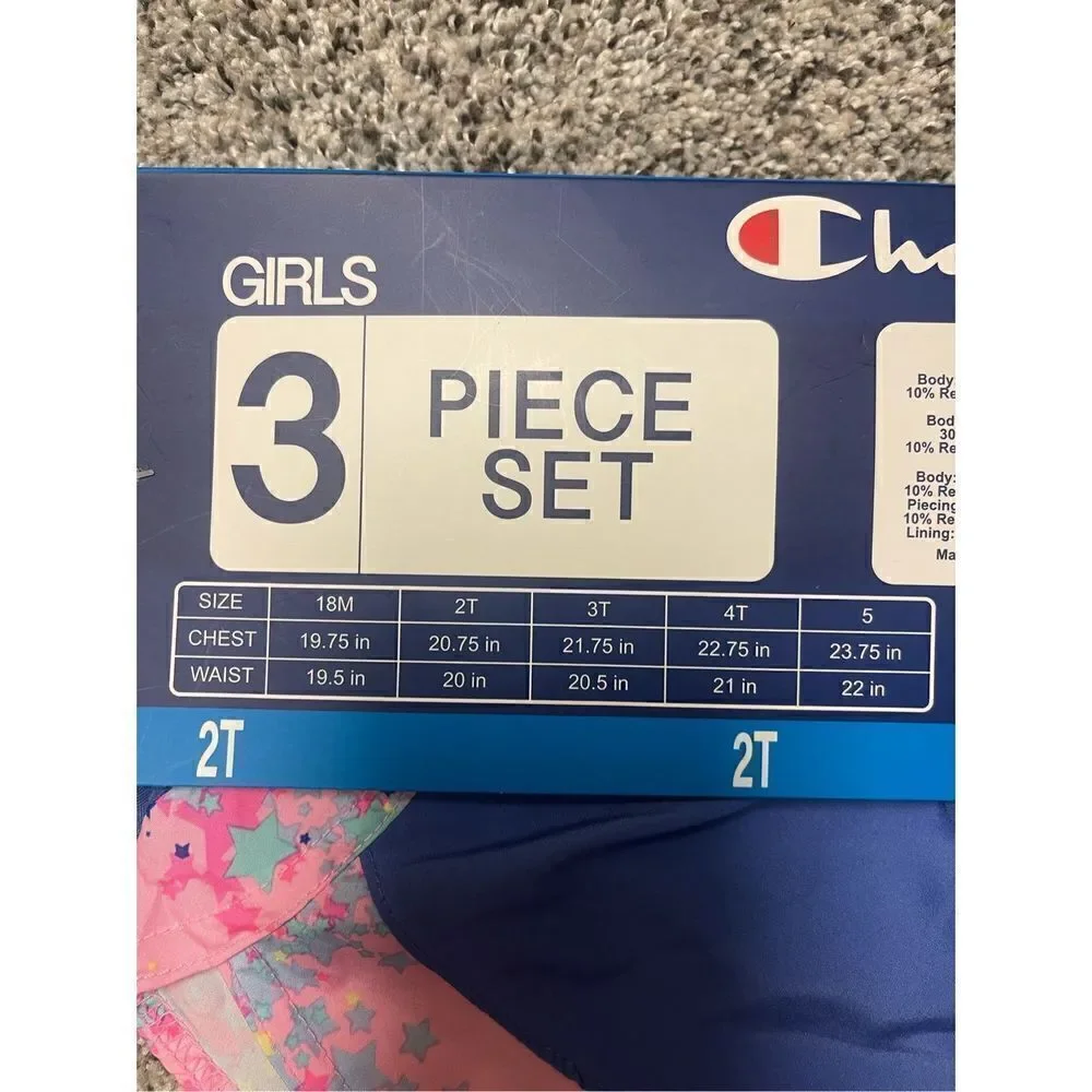 ❤️Champion Girls 3 Piece Set 2T